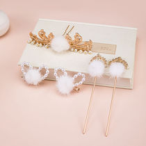 Hairpin Tassel Step Shake Top Hairpin Set Ancient Hanwear Hair Ball hairclip Women Cute Plush Hair Decoration Set