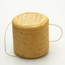 Bamboo jar tea jar Puer tea box bamboo double bamboo basket bamboo basket