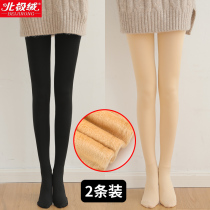 Pantyhose thick and velvet light legged flesh color artifact spring and autumn winter stockings womens bottom socks leggings black warm