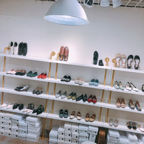 Shoe store Shoe rack display rack Water pipe solid wood to bag storage rack Shoe rack Childrens shoes store wall multi-layer shoe rack