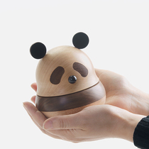 Several peoples original panda furniture music box wooden wooden Girl Girl Girls Birthday Gift engraved