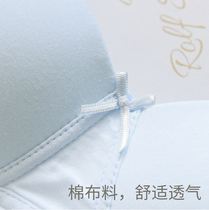 The new girl's comfortable bra in the development period Japanese and Korean style no steel ring beginner color cotton underwear