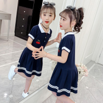 Girl Summer Clothing Dress dress 5 67 89 ten-year-old girl Princess Dresses Sport Wind POLO College Summer