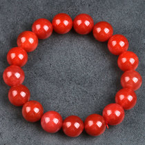 48 37 grams of high quality-Sichuan material] oil and round color Jianan red agate bracelet