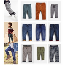 In Stock] Soft Mom UK Next Autumn Winter Baby Boys Corduroy Denim Khaki Casual Double Layer Trousers