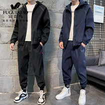  Rich bird suit mens jacket spring and autumn 2020 new Korean version of the trend casual jacket mens set handsome