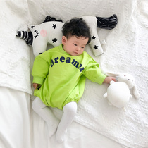 Newborn clothes baby childrens clothing one-year-old baby shirt clothing 3-6-12 months baby ha clothes loose climbing clothes