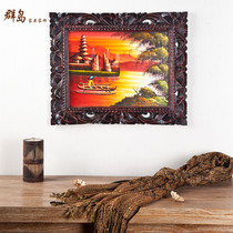 Promotional pure hand-painted Bali sea temple landscape oil painting wall decoration fashion living room porch home accessories decorative painting