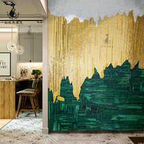 Cats eye abstract mosaic cut painting aisle entrance background wall Simple living room entrance puzzle decorative mural