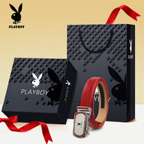 Playboy belt leather automatic buckle womens belt jeans belt Womens decoration ins Wind Joker belt