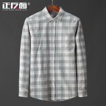 Letters Embroidered Plaid Pure Cotton Casual Men Long Sleeve Shirt Fashion Handsome all cotton 100 lap male shirt jacket E