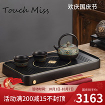 TOUCH MISS storage tray Bakelite home dry-bulb disk simple tea tray storage row dual-use light luxury tray