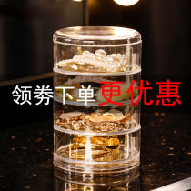 Transparent rotating first decorated case head rope hairpin Hairpin Containing Box Earrings earrings Ear Nail SHELF MULTILAYER SHOW SHELF