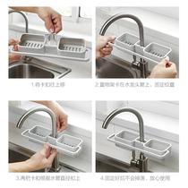 faucet place content wearing sink dishcloth