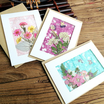 Teachers Day dry flower greeting card diy material package primary and secondary school kindergarten handmade creative birthday Mid-Autumn Festival gift