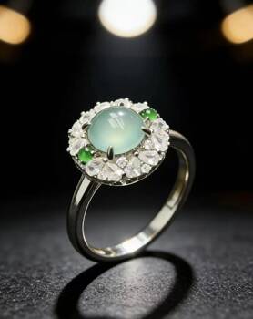 Natural grade a jadeite egg ring