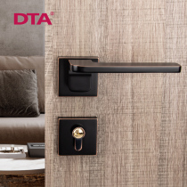 Door lock New Chinese household bedroom Zinc alloy double lock tongue Universal stainless steel magnetic lock body split indoor lock