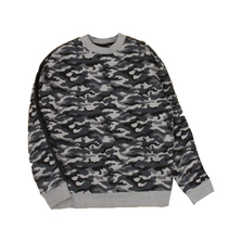 Fashion camouflage plus Velvet good goods military style loose size round neck sports and leisure sweater bottoming mens clothing