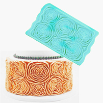 New product three-dimensional Rose turned sugar cake silicone mold dry pace decoration Mousse chocolate baking tool Clay