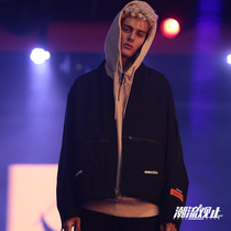 Trend view BS Essentials Cuff zipper large pocket jacket jacket short section for men and women