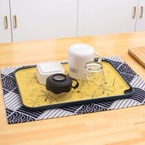 New tea tray drain tray plastic creative tea set water Cup dinner plate double drain plate fruit tray storage plate