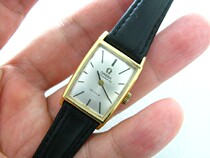 GOLD GOLD-filed rectangular automatic mechanical antique Womens Watch 661
