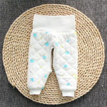 Baby thin cotton high-waisted pants newborn pants autumn and winter baby trousers belly padded pants for boys and girls