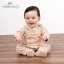 YEEHOO Yings baby Xinjiang organic cotton jumpsuit newborn climbing clothes male and female baby Ha Yi 174702