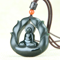 Xinjiang Hetian jade green jade Enlightenment pendant mens Jade White Jade womens jade pendant