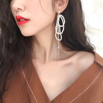  2021 FASHION FOREIGN AIR EARRINGS FINE PEARL EARRINGS WITH A SMALL FIT FOR THE HIGH END ATMOSPHERIC DECORATION FLOW OF ROUND FACE