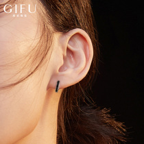 Sterling silver ear studs simple women small ear buckle black sleeping without removing earrings ear rings ear jewelry 2021 new trend