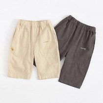 Baby summer solid color casual pants baby cotton shorts thin summer children 2021 New wear pants tide