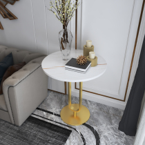 Several small household small small room mini-modern balcony light luxury tea table round table in several living room marble sofa corner