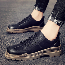 Leather shoes mens shoes 2021 new autumn business dress big head bean trendy shoes mens casual leather shoes men