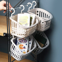 Living room snacks storage basket desktop Nordic plastic coffee table Net red tremble can hang hanging basket blue