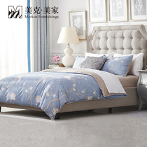 Meike Meike Meijia cotton bedding four-piece summer cool bedding set printed sheets quilt cover pillowcase