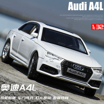 JK 1 32 Audi A4 six-door alloy car model steering shock absorber acousto-optic metal car model toy