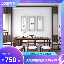 Office Gongfu Tea Desk Solid Wood Tea Table New Chinese Style Modern Simplicity Meditation Log Home Tea Table And Chairs Combination