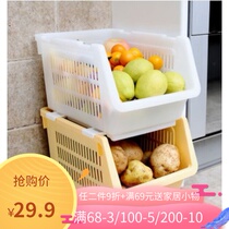 Japan imported inomata stacked storage basket fruit and vegetable storage basket kitchen finishing rack 1260