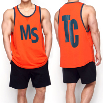MSCT sports tide card INS summer sleeveless fitness vest mens basketball running training loose waistcoat T-shirt clothes