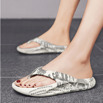 Herringbone dragging sandals womens tennis red fashion clip feet thick bottom non-slip lovers beach seaside slippers female summer outwear