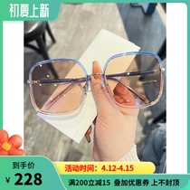 Sunglasses Womens 2022 new glasses Han version wave Anti-UV light intense light Driving Special ink mirror Advanced sensins