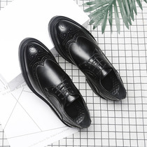 Leather shoes autumn 2021 New Korean version of Bullock trend casual shoes mens British business dress pointed mens shoes