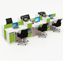 Desk staff computer table and chair combination simple modern single double employee card holder 46 person screen partition