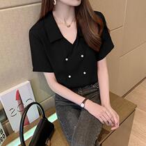 European Station Ocean Snow Spinning Little Shirts 2021 Summer New Fashion Beware Clothing Women Design Feel Short Sleeve Shirt