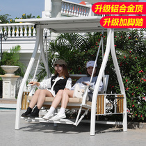 Swing Outdoor garden rocking chair Aluminum alloy outdoor hanging chair Rattan chair Garden swing chair Home villa swing