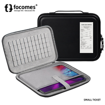 focomes small ticket iPad hard shell ultra-thin storage bag for Apple iPad Pro 11 inch 10 9 inch thickened shockproof Air 10 5 anti-fall and anti-pressure black