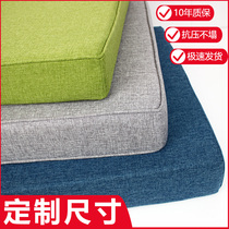 Sofa cushion custom linen cushion chair cushion thick solid wood sofa cushion sponge cushion high density back cushion custom