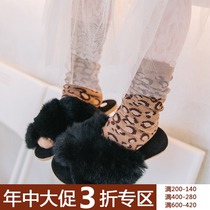 (Mid-year clearance is not refundable) Girls cotton slippers winter New plus velvet princess shoes
