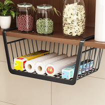 Kitchen cabinet Lower hanging cupboard gap layered separator hanging basket shelf storage room wardrobe containing finishing shelving